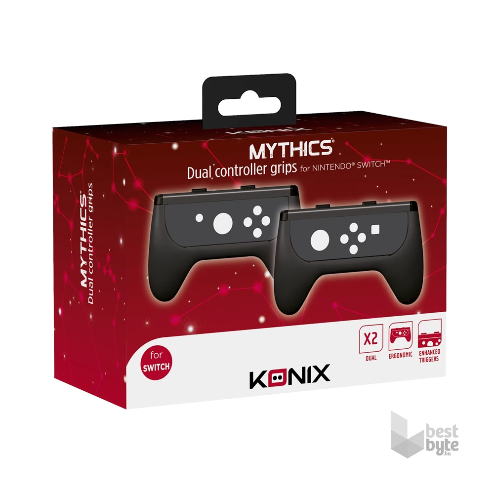 Mythics KX-DUOEP-NS-BK Nintendo Switch Joy-Con fekete ergonomikus foglalat (2db)