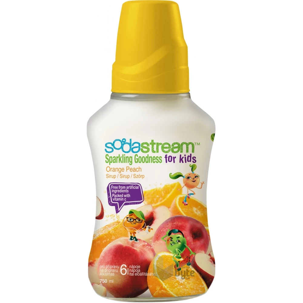 Sodastream Narancs-őszibarack gyermek szörp (750ml)