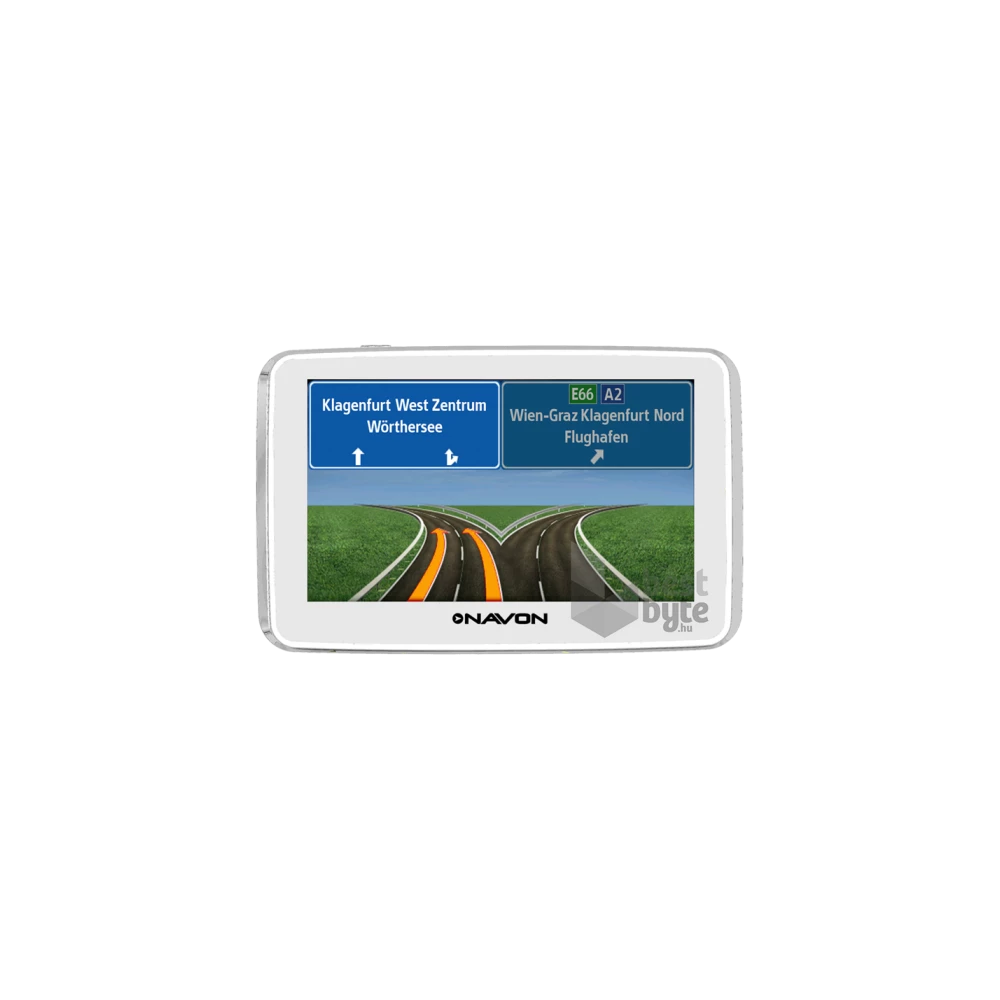 NAVON N490 Plus fehér 4,3" iGO8 Európa élettartam térképpel GPS navigáció