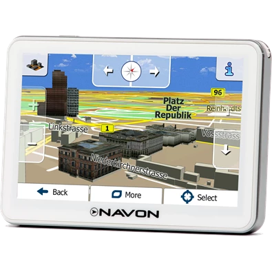 NAVON N670 Plus fehér 5" iGO Primo 2.01 Európa élettartam térképpel GPS navigáció
