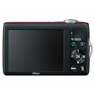 NIKON Coolpix L22 digitális fényképezőgép vörös 12MP