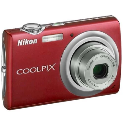 NIKON Coolpix S220 digitális fényképezőgép vörös 10MP