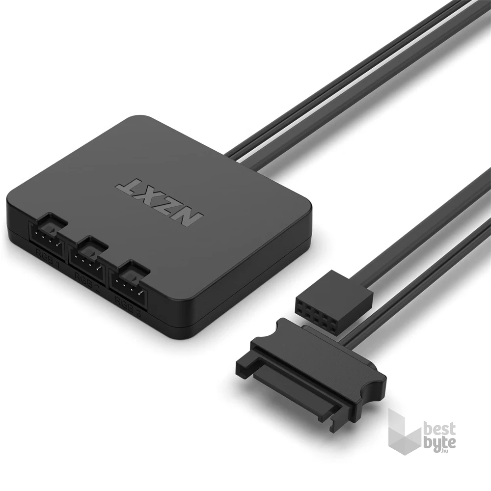 NZXT 2xF140 RGB DUO fekete ventilátor & RGB vezérlő