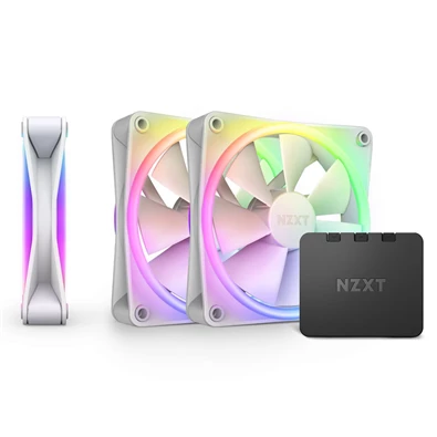 NZXT 3xF120 RGB DUO fehér ventilátor & RGB vezérlő