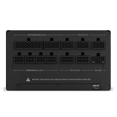 NZXT ATX 3.1 850W 80+ Gold ventillátorral moduláris fekete tápegység