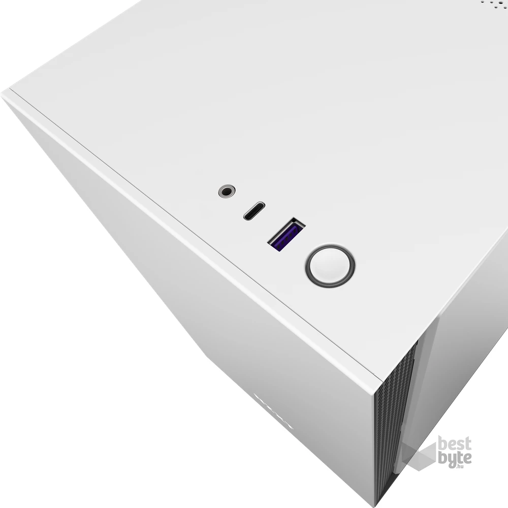 NZXT H210 Fekete-Fehér (Táp nélküli) ablakos mini-ITX ház