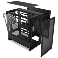 NZXT H3 Flow fekete (táp nélküli) ablakos mATX ház