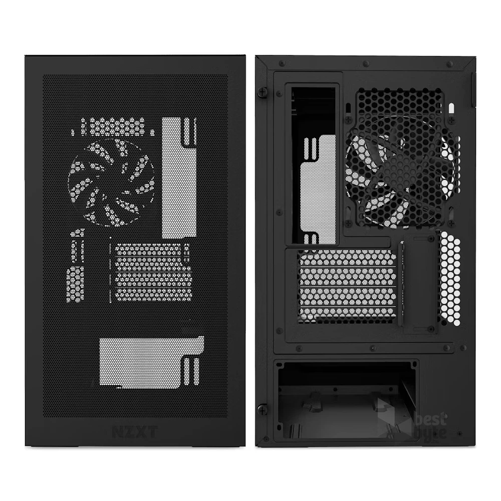 NZXT H3 Flow fekete (táp nélküli) ablakos mATX ház