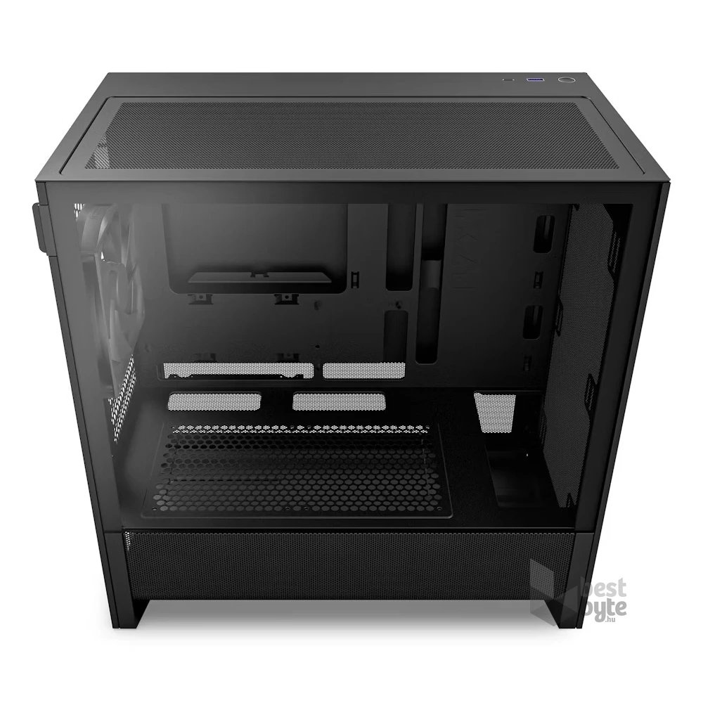 NZXT H3 Flow fekete (táp nélküli) ablakos mATX ház