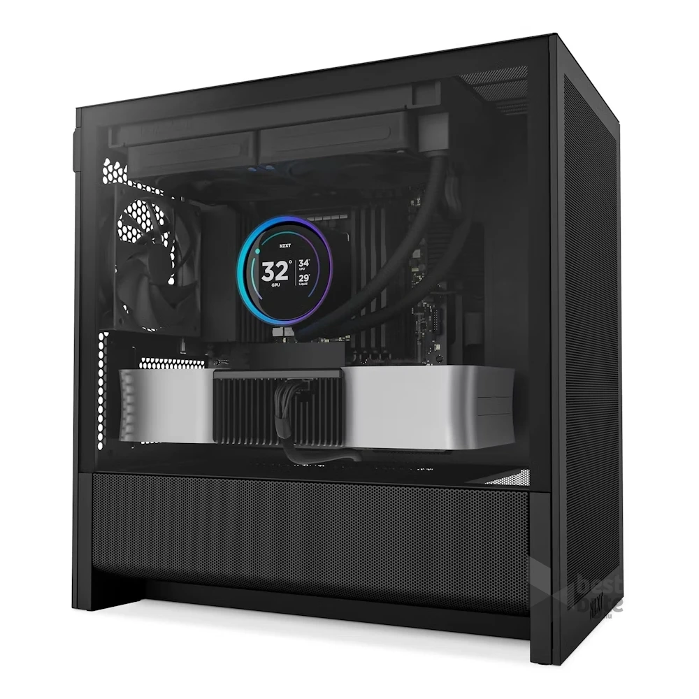 NZXT H3 Flow fekete (táp nélküli) ablakos mATX ház