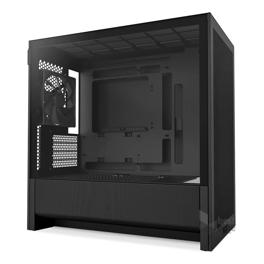 NZXT H3 Flow fekete (táp nélküli) ablakos mATX ház