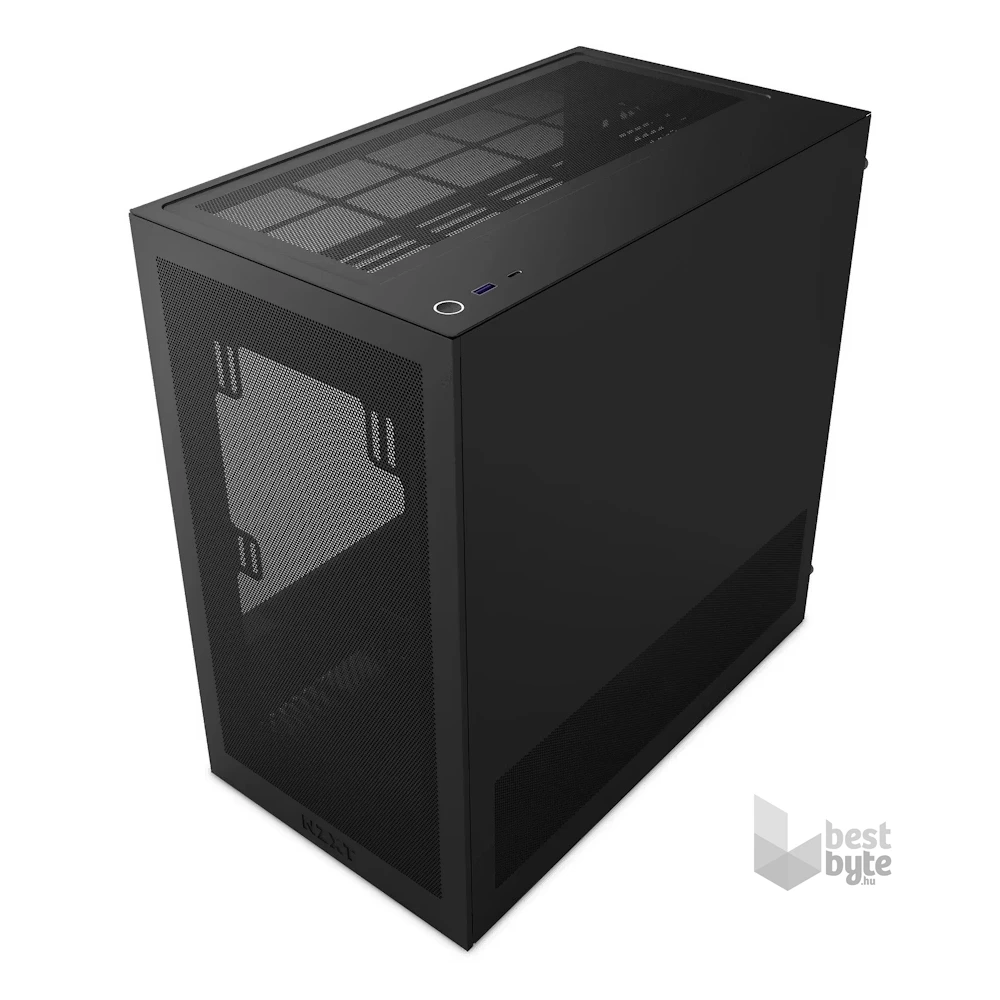 NZXT H3 Flow fekete (táp nélküli) ablakos mATX ház