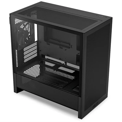 NZXT H3 Flow fekete (táp nélküli) ablakos mATX ház