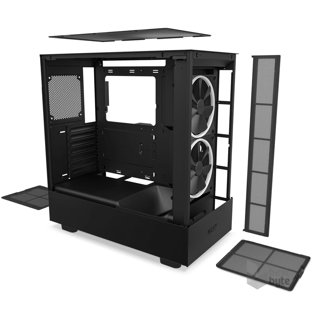 NZXT H5 Elite Fekete (Táp nélküli) ablakos ATX ház