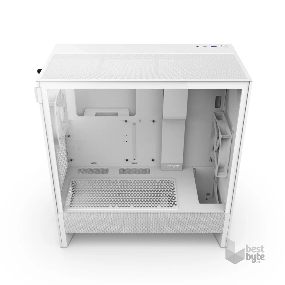NZXT H5 Flow (2024) fehér (táp nélküli) ablakos mATX ház