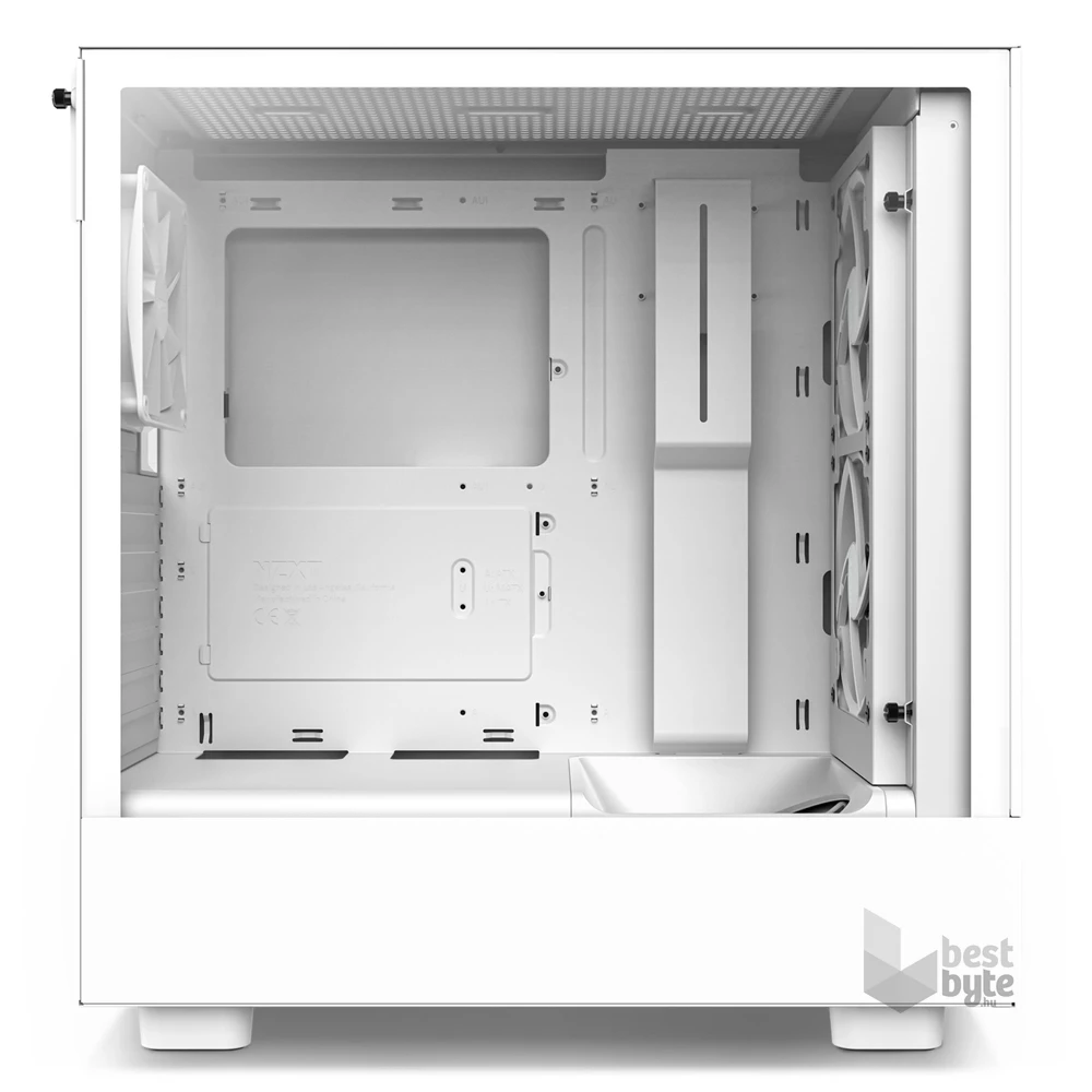 NZXT H5 Flow Fehér (Táp nélküli) ablakos ATX ház