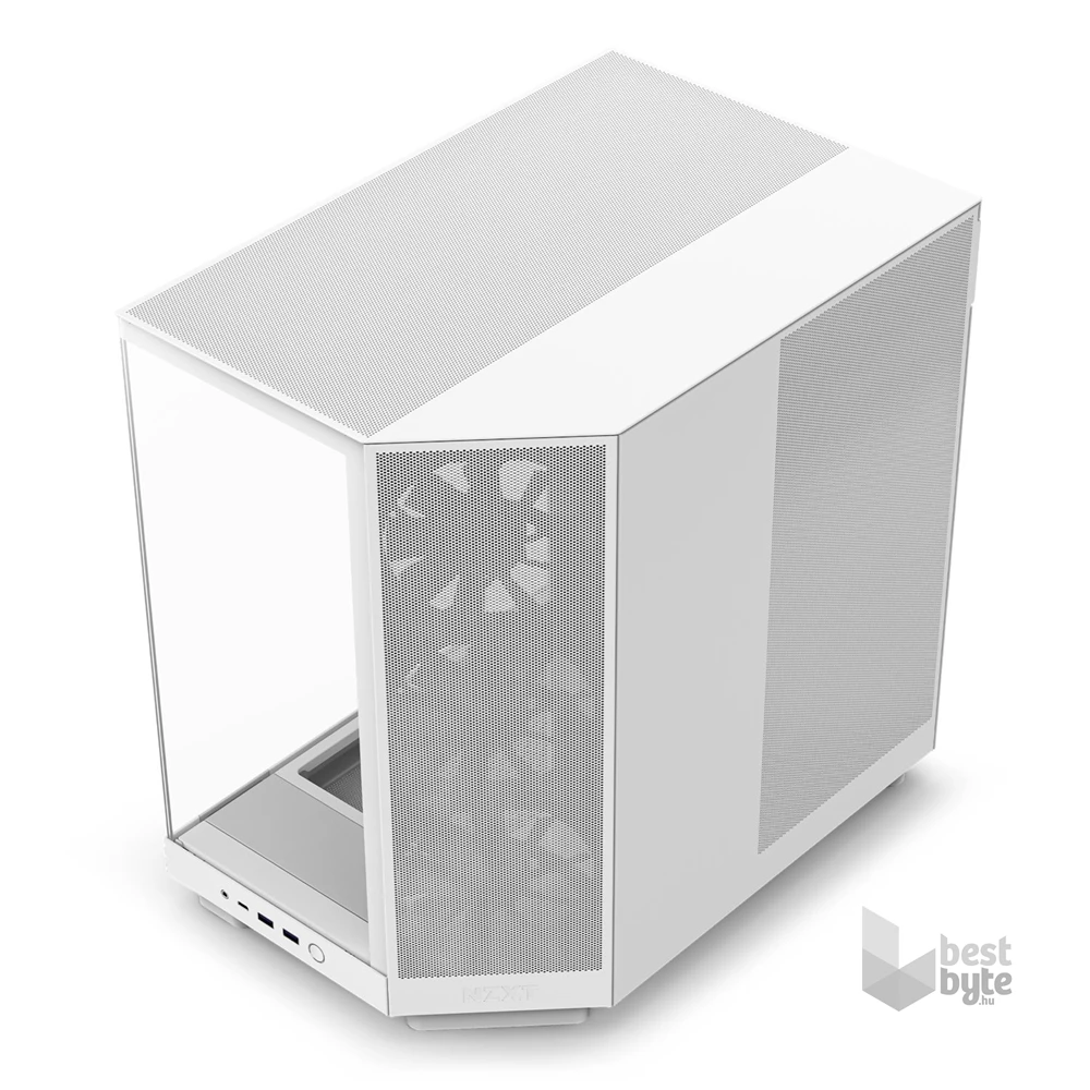 NZXT H6 Flow (2023) fehér (táp nélküli) ablakos ATX ház