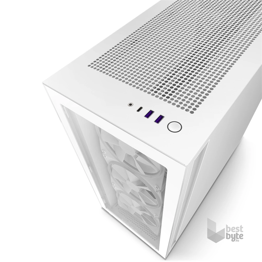 NZXT H7 Elite 2023 Fehér (Táp nélküli) ablakos ATX ház