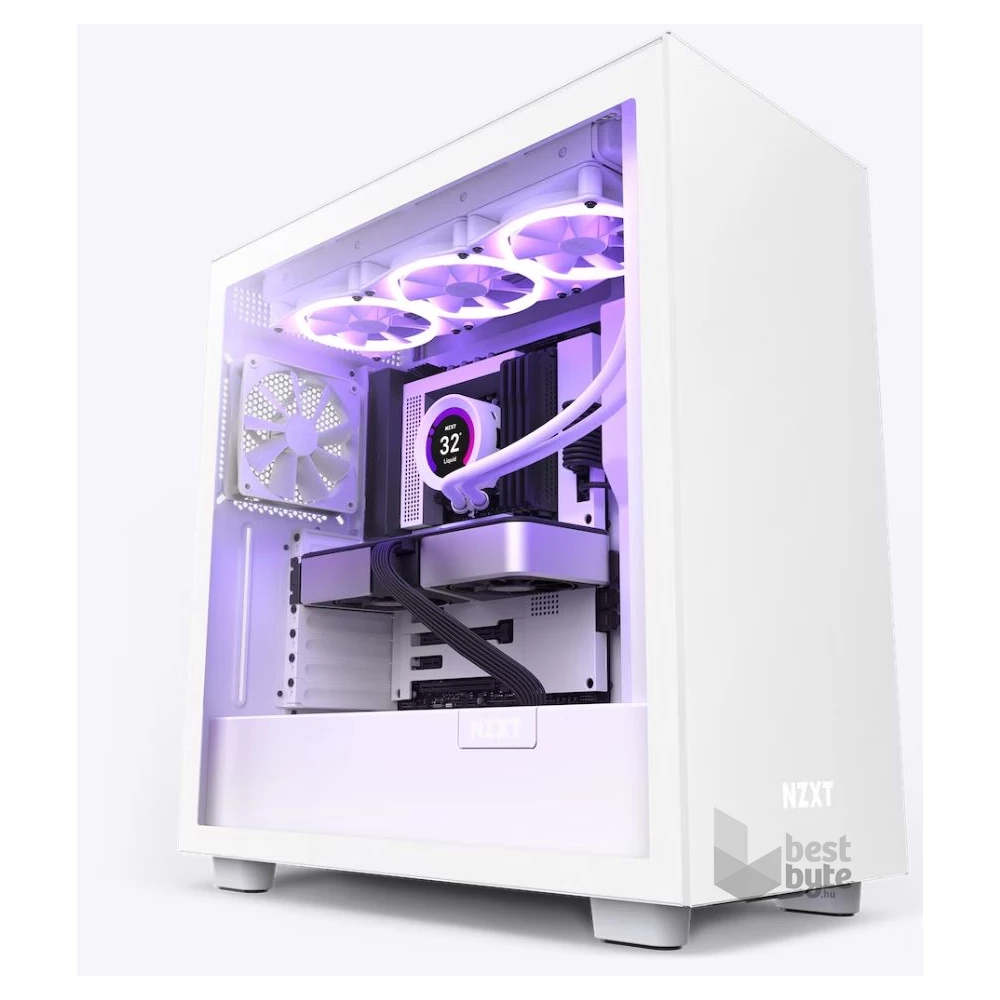 NZXT H7 Fehér (Táp nélküli) ablakos ATX ház