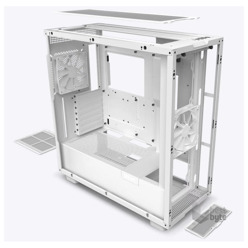 NZXT H7 Fehér (Táp nélküli) ablakos ATX ház