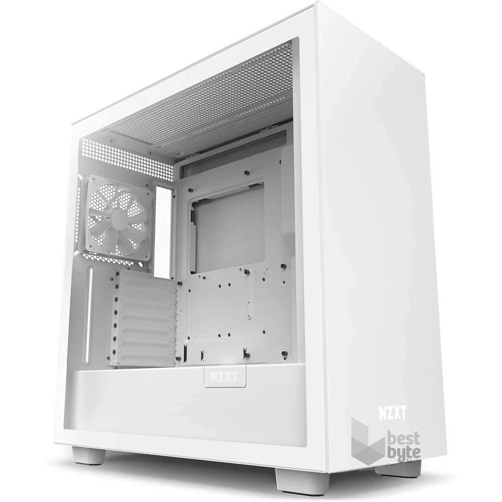 NZXT H7 Fehér (Táp nélküli) ablakos ATX ház