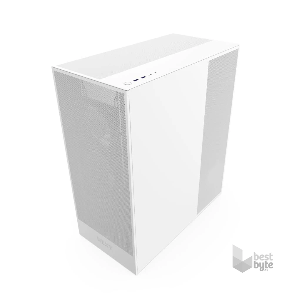 NZXT H7 Flow 2024 RGB Fehér (Táp nélküli) ablakos ATX ház
