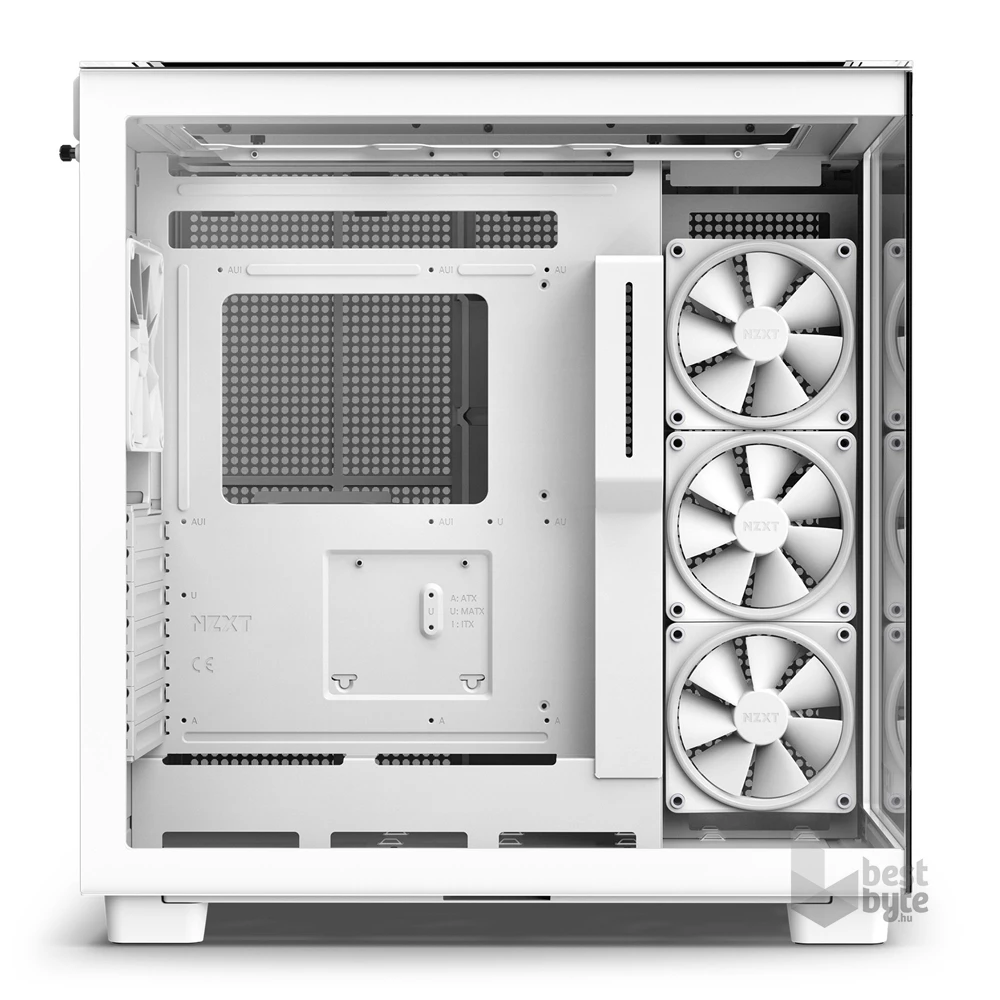 NZXT H9 Elite Fehér (Táp nélküli) ablakos ATX ház