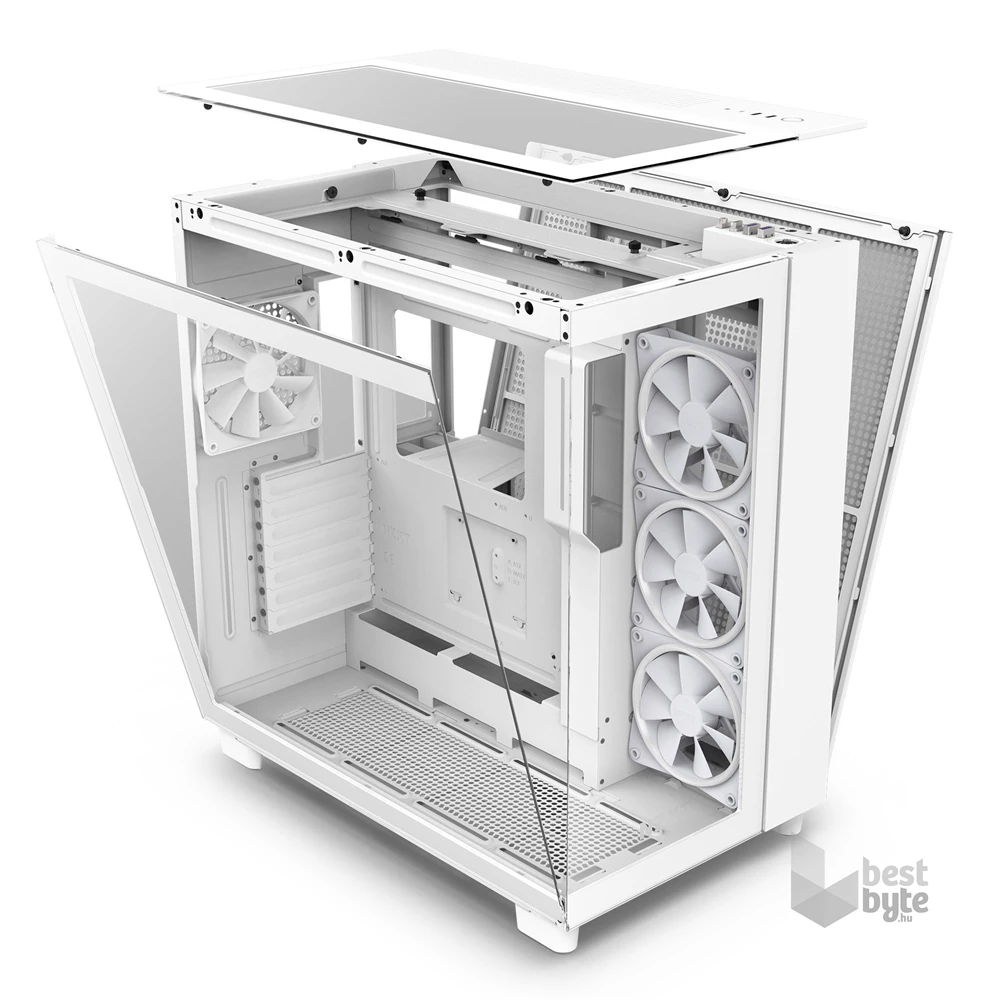 NZXT H9 Elite Fehér (Táp nélküli) ablakos ATX ház