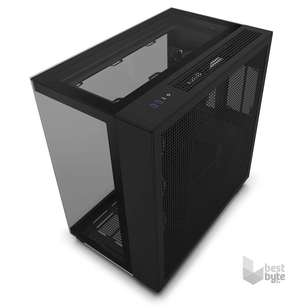 NZXT H9 Elite Fekete (Táp nélküli) ablakos ATX ház