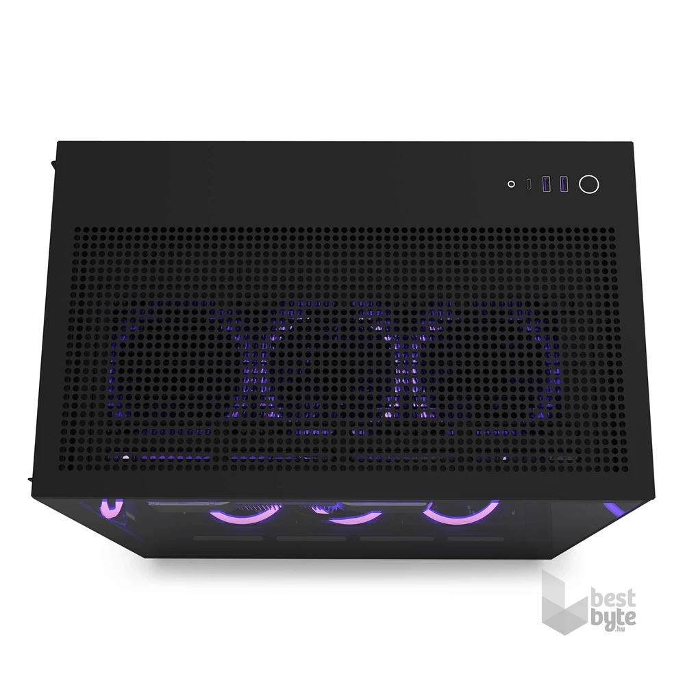NZXT H9 Flow Fekete (Táp nélküli) ablakos ATX ház