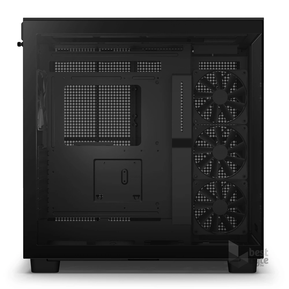 NZXT H9 Flow Fekete (Táp nélküli) ablakos ATX ház