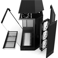 NZXT H9 Flow RGB 2025 fekete (táp nélküli) ablakos ATX ház