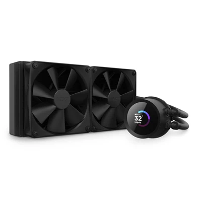 NZXT Kraken 240 240mm 2x120mm AIO LCD fekete vízhűtéses processzor hűtő