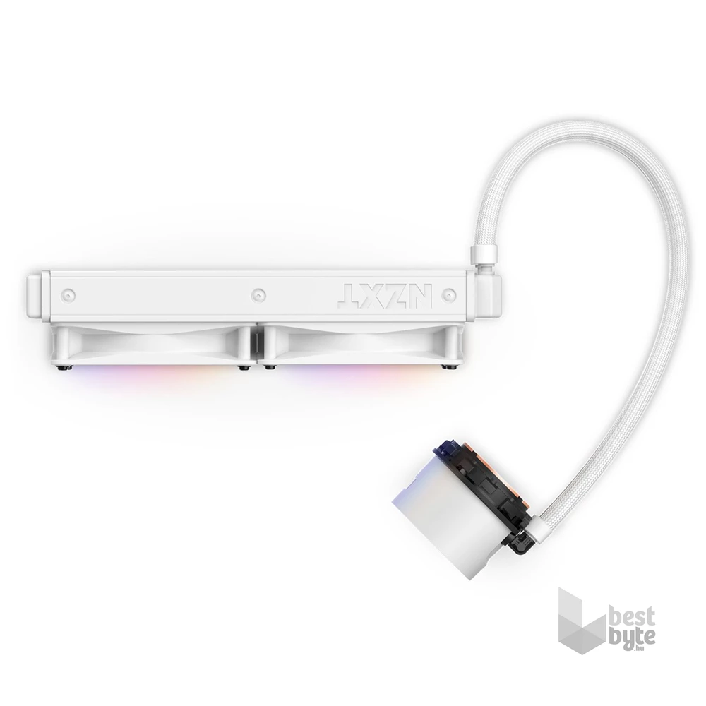 NZXT Kraken 240 240mm  2x120mm AIO RGB LCD fehér vízhűtéses processzor hűtő