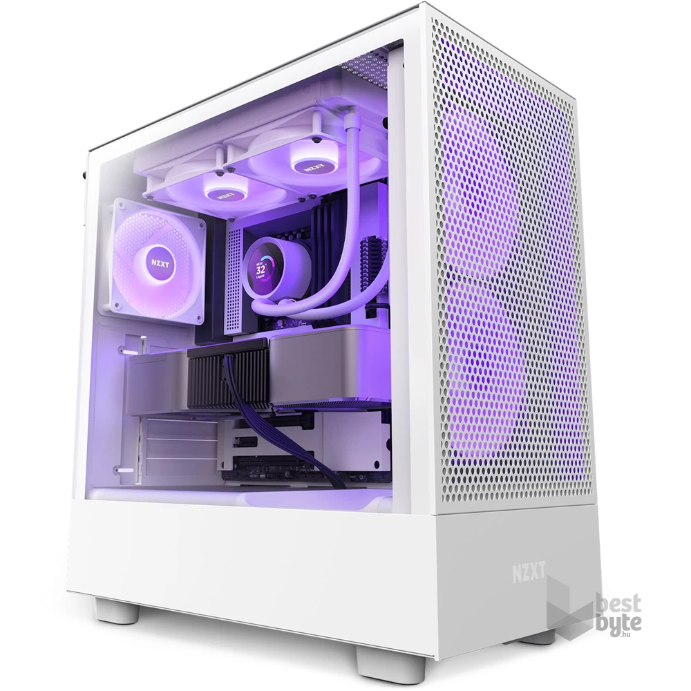NZXT Kraken 240 240mm  2x120mm AIO RGB LCD fehér vízhűtéses processzor hűtő
