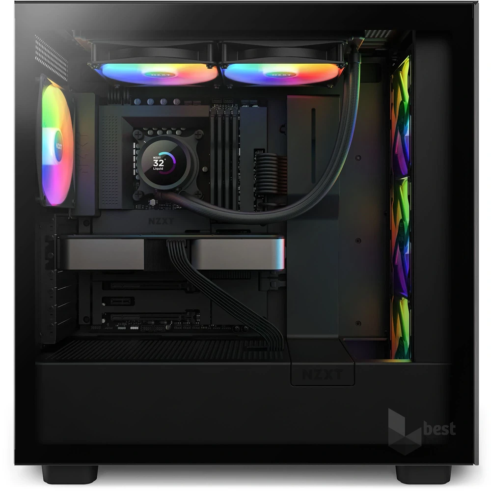 NZXT Kraken 280 280mm 2x140mm AIO RGB fekete vízhűtéses processzor hűtő