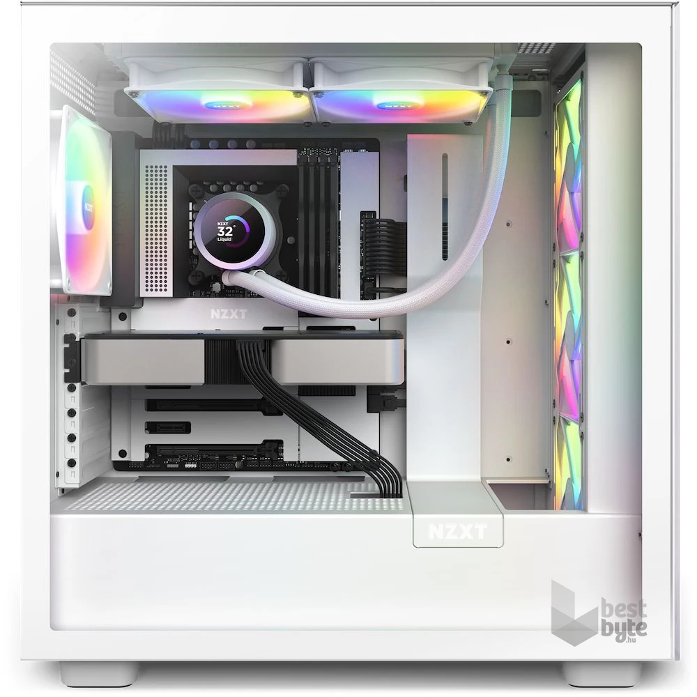NZXT Kraken 280 280mm 2x140mm AIO RGB fehér vízhűtéses processzor hűtő