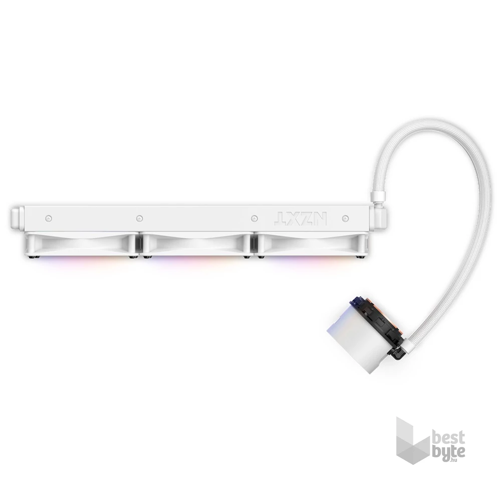 NZXT Kraken 360mm  AIO RGB LCD Liquid Cooler fehér hűtő