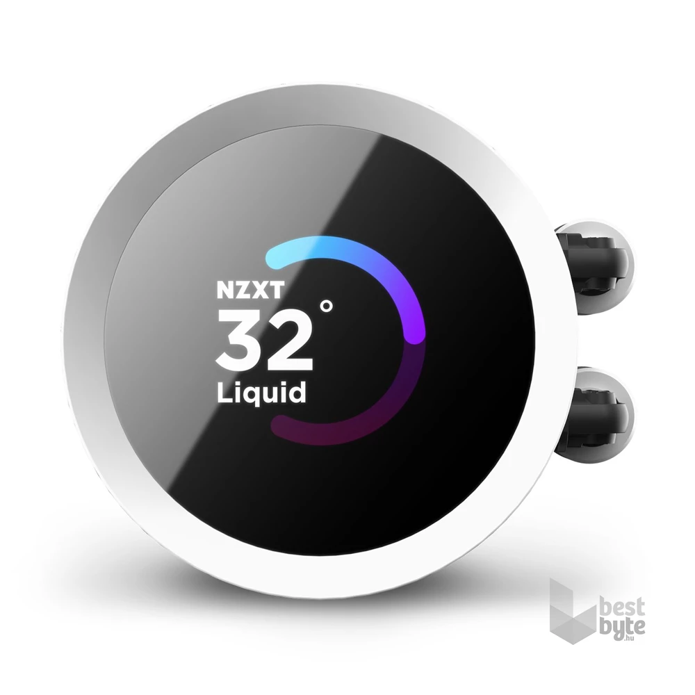NZXT Kraken 360mm  AIO RGB LCD Liquid Cooler fehér hűtő