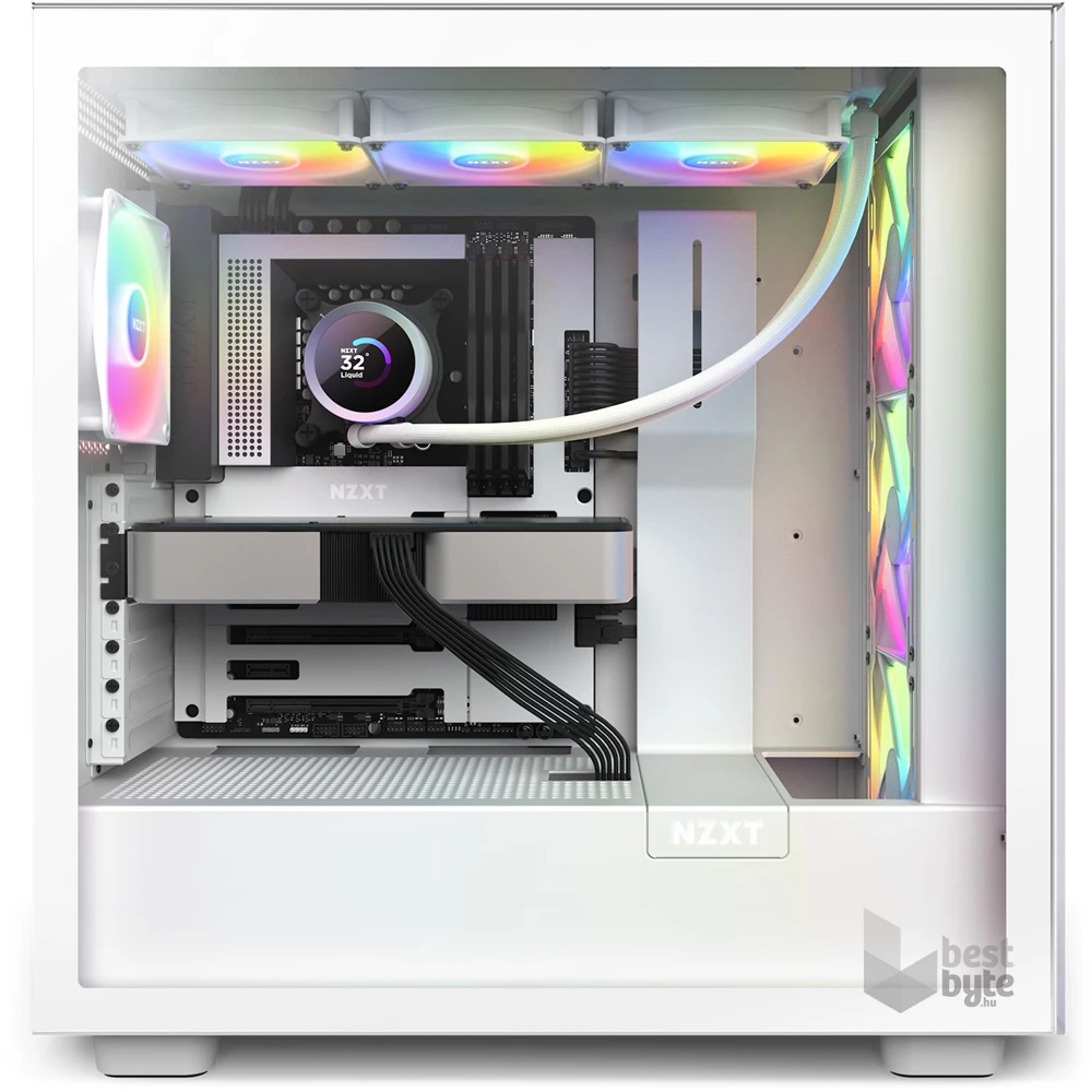 NZXT Kraken 360mm  AIO RGB LCD Liquid Cooler fehér hűtő