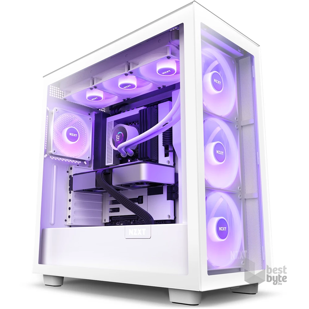 NZXT Kraken 360mm  AIO RGB LCD Liquid Cooler fehér hűtő