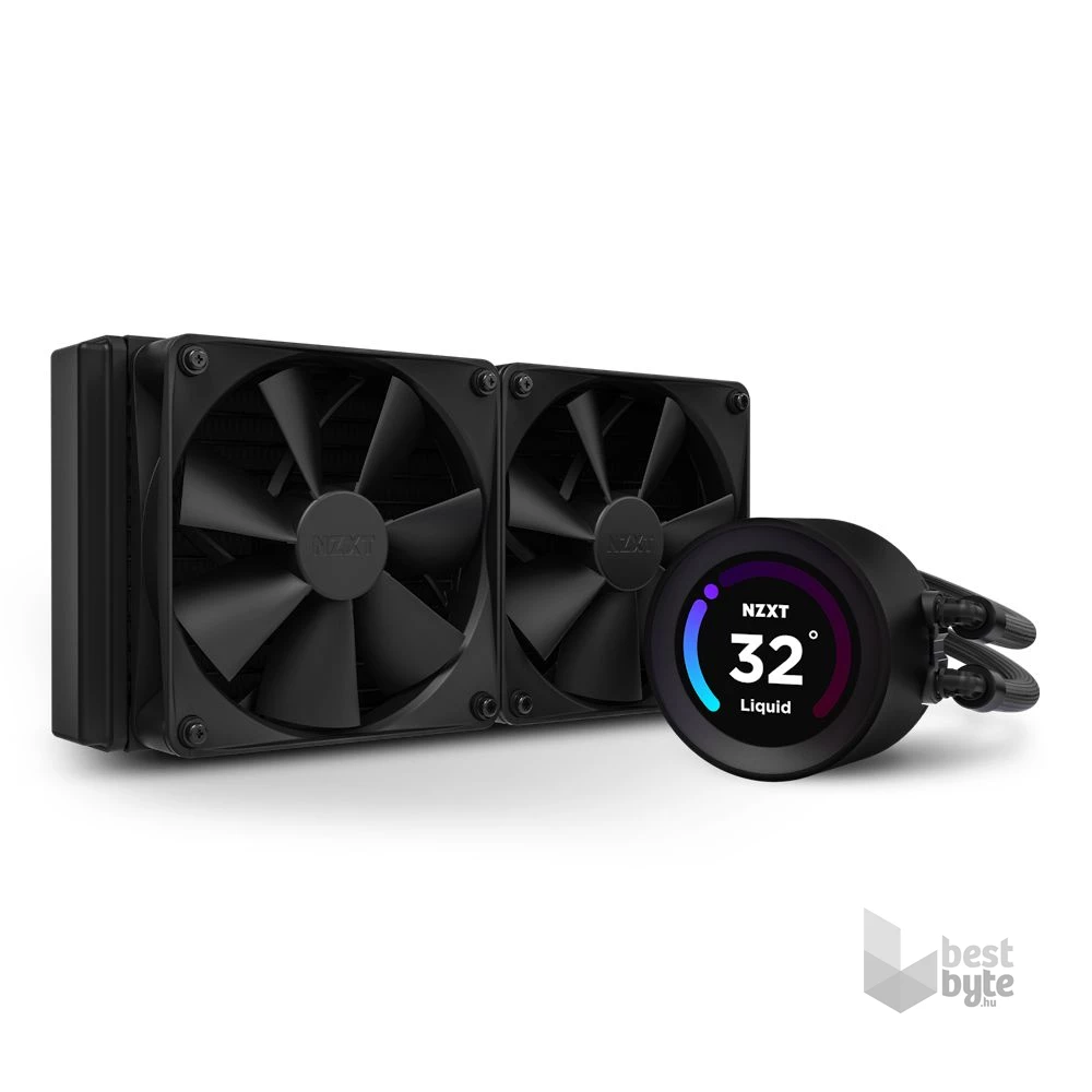 NZXT Kraken Elite 240 240mm 2x120mm AIO fekete vízhűtéses processzor hűtő