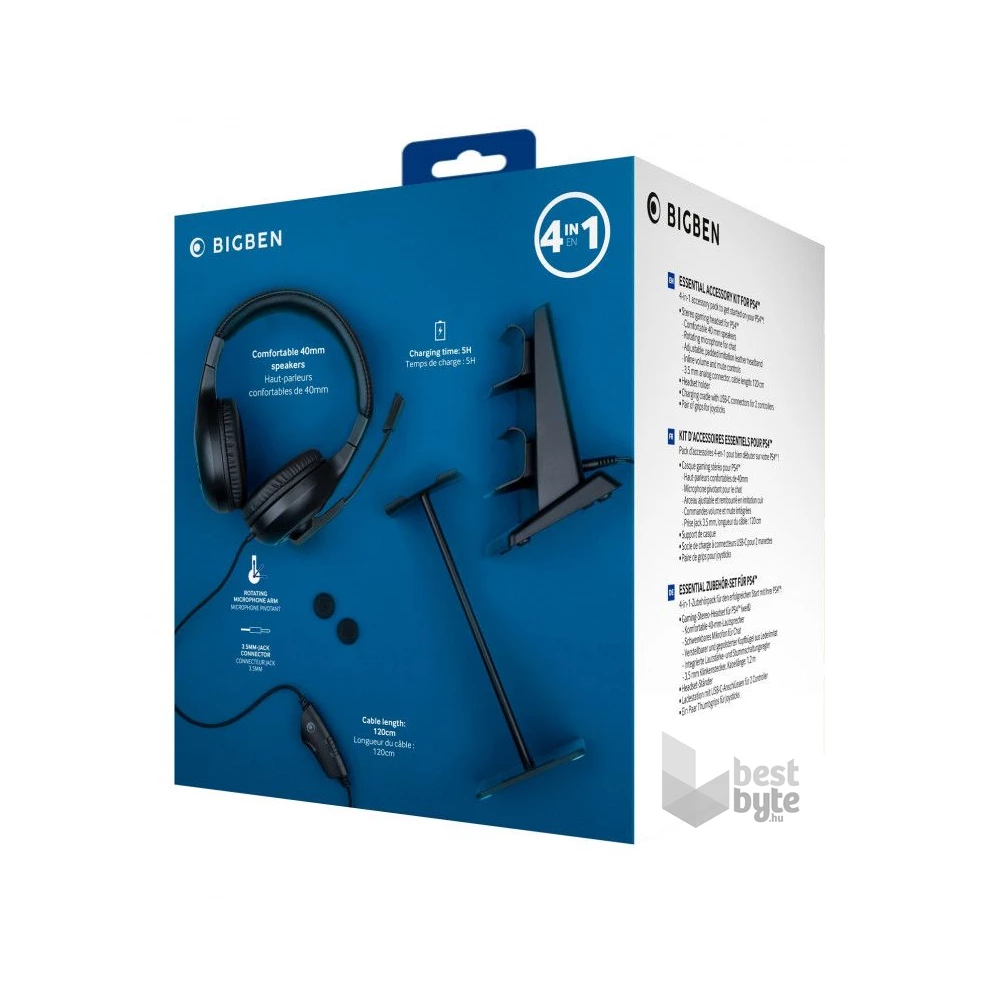 Nacon 2807402 Essential Pack PS4 headset csomag (Újracsomagolt)