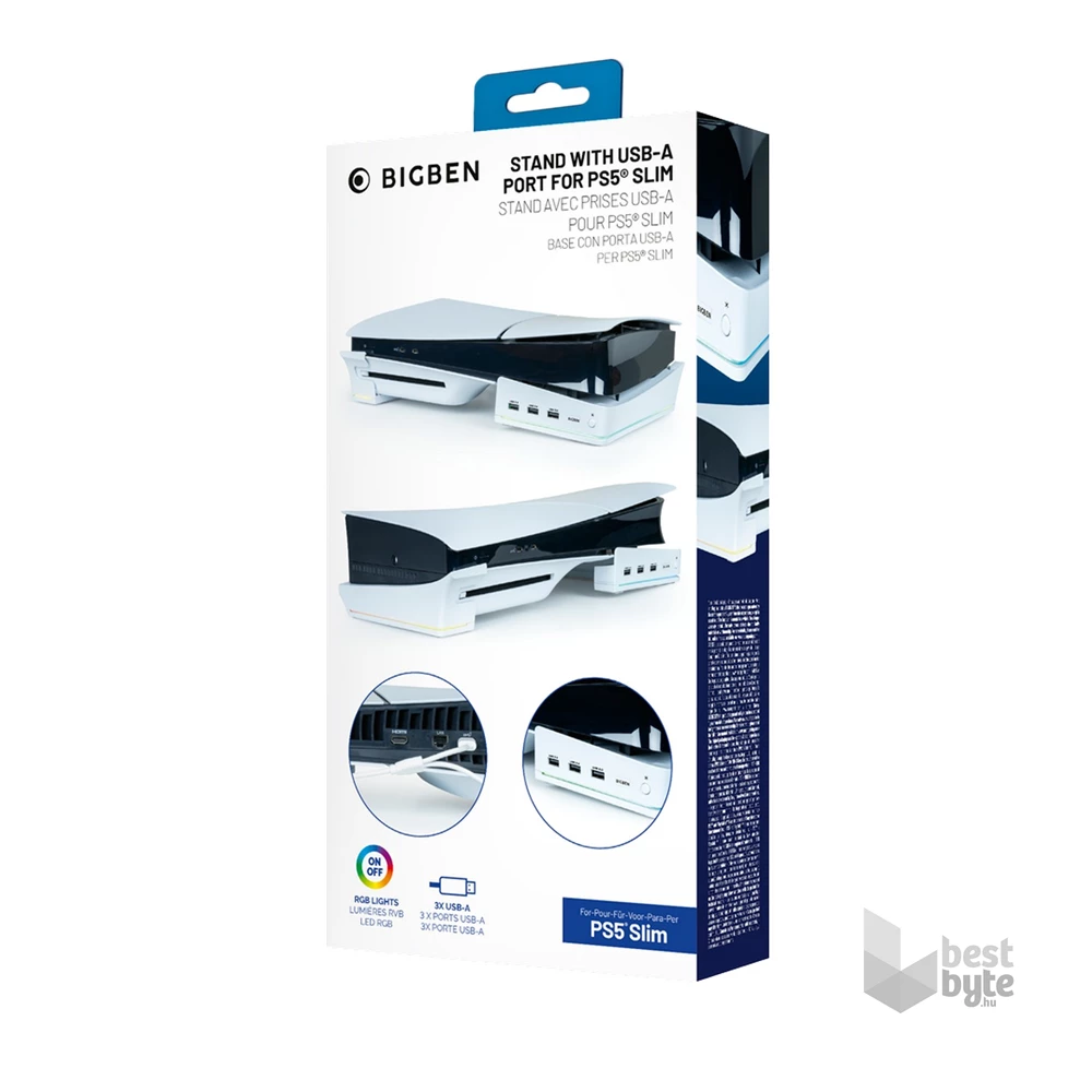Nacon 2809189 PS5 Slim USB-A portos vízszintes állvány