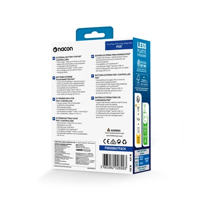 Nacon 2809405 PS5 Sony DualSense/DS Edge kontrollerhez fehér akkumulátor