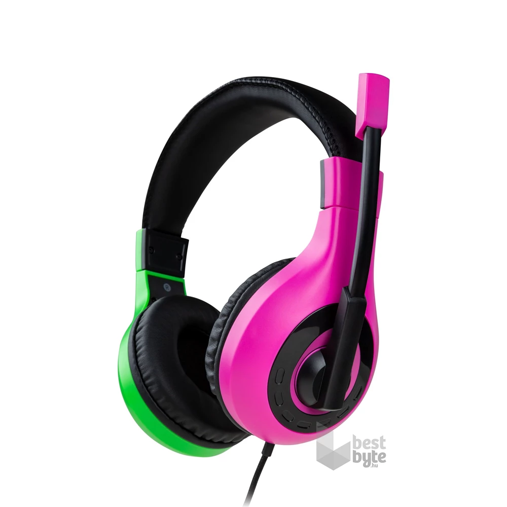 Nacon 2807378 Nintendo Switch Splatoon Zöld/Rózsaszín headset