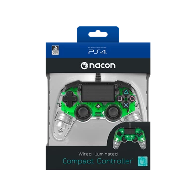 Nacon 2804956 Compact PS4 vezetékes átlátszó-halványzöld kontroller