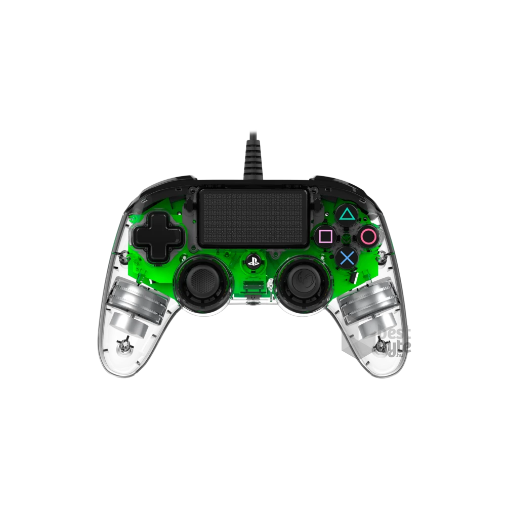 Nacon 2804956 Compact PS4 vezetékes átlátszó-halványzöld kontroller