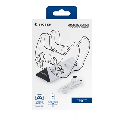 BigBen 2807367 PS5 V2 Dual fehér töltőállomás