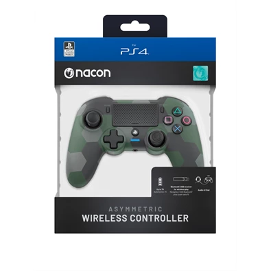 Nacon aszimmetrikus PS4 vezeték nélküli zöld terepmintás kontroller
